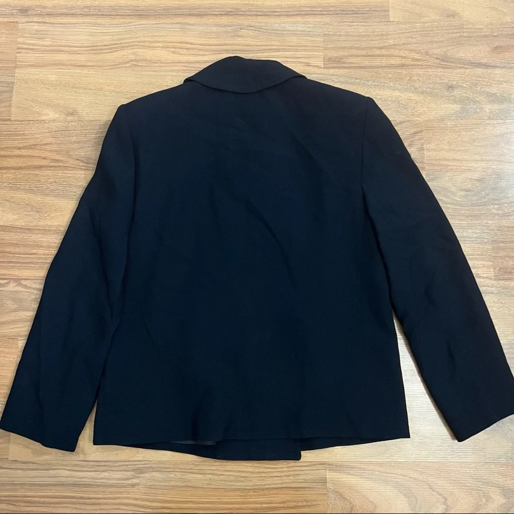 Lauren Ralph Lauren Nautical Blazer Jacket Womens 6 Navy Blue Gold Buttons - Picture 4 of 5